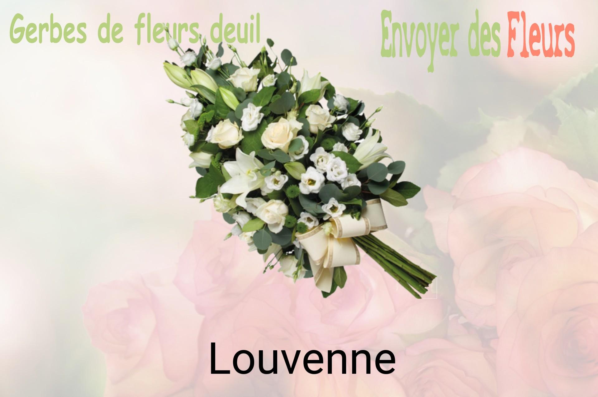Gerbe de fleurs de deuil livrée à Louvenne